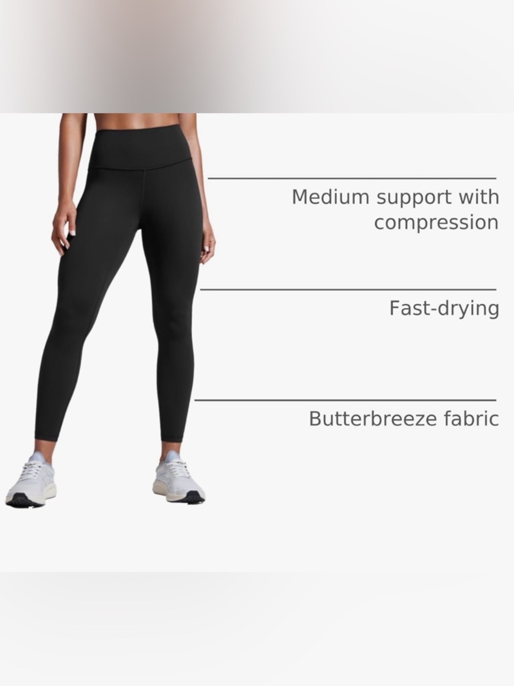 CRZ Yoga Butter-breeze Workout Leggings Black Sz XL/14 High Waisted Athletic Gym - Picture 3 of 12